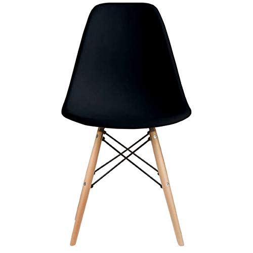 2xHome Eames Side - Blk''''' Dining Chair, Black