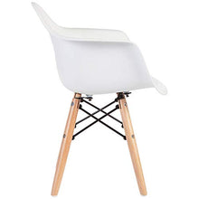 Load image into Gallery viewer, 2xhome - Kids Size Plastic Toddler Armchair with Natural Wooden Dowel Legs, White
