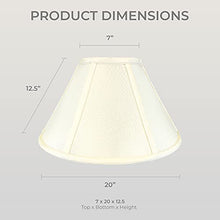 Load image into Gallery viewer, Royal Designs, Inc. BSO-706-20EG Coolie Empire Basic Lamp Shade, 7 x 20 x 12.5, Eggshell
