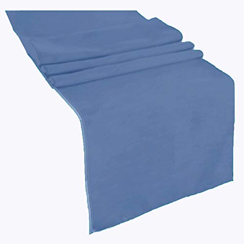Polyester Table Runner 12 x 108 Inches By Florida Tablecloth Factory (Steel Blue)