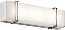 Load image into Gallery viewer, Kichler Impello 18.25&quot; LED Linear Vanity Light with Satin Etched White Glass, Chrome
