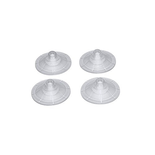 Clear Plastic Strong Suction Cups 4 Pieces - 1.9 inch Diameter - Transparent Kitchen Bathroom Window Wall Hangers - Small Suction Cups Without Hooks