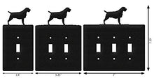 Load image into Gallery viewer, SWEN Products Wirehaired Pointing Griffon Metal Wall Plate Cover (Single Outlet, Black)

