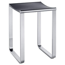 Load image into Gallery viewer, Keuco Plan 14982010037 Stool Black/Grey Chrome-Plated
