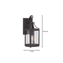 Load image into Gallery viewer, Designers Fountain 33621-APW Palencia 1-Light Outdoor Wall Lantern Sconce, Artisan Pardo Wash
