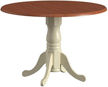Load image into Gallery viewer, East West Furniture DLT-BMK-TP Dublin Table-Cherry Table Top Surface and Buttermilk Finish Pedestal Legs Hardwood Frame Round Kitchen Table
