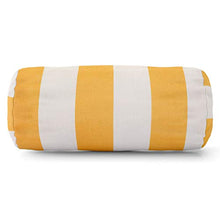 Load image into Gallery viewer, Majestic Home Goods Yellow Vertical Stripe Indoor/Outdoor Round Bolster Pillow 18.5&quot; L x 8&quot; W x 8&quot; H
