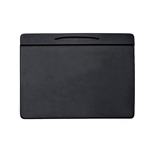 Dacasso Black Leatherette Conference Table Pad with Pen Well, 17 by 14-Inch