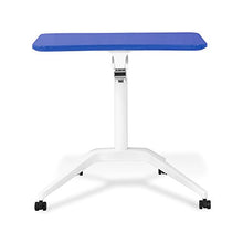Load image into Gallery viewer, Unique Furniture Workpad Height Adjustable Laptop Cart Mobile Desk, with Blue Top
