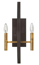 Load image into Gallery viewer, Hinkley 3460SB Transitional Two Light Wall Sconce from Euclid Collection in Two-Tonefinish,

