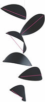 Kites Black Hanging Mobile - 32 Inches Plastic - Handmade in Denmark by Flensted
