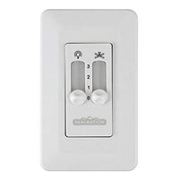 Fanimation CW2WH Traditional Wall Non-Reversing-Fan Speed and Light from Controls Collection in White Finish, 4.57 inches