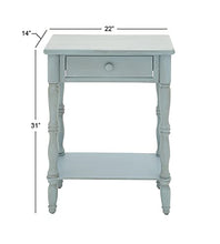 Load image into Gallery viewer, Deco 79 Farmhouse Wood Rectangle Accent Table, 22&quot; x 14&quot; x 31&quot;, Blue
