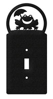 SWEN Products Frog Wall Plate Cover (Single Switch, Black)