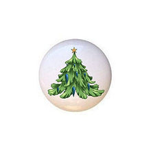 Load image into Gallery viewer, Christmas Holiday Tree #MJscyKU - Trees - DECORATIVE Glossy CERAMIC Cupboard Cabinet PULLS Dresser Drawer KNOBS

