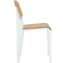 Load image into Gallery viewer, Modway Cabin Modern Wood and Metal Kitchen and Dining Room Chair in Natural White

