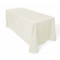 Tablecloth Polyester Rectangular Seamless (One Piece) 82x108 Inch Ivory By Broward Linens