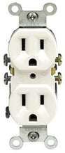 Load image into Gallery viewer, Leviton 212-5320-WCP White Residential Grade Straight Blade Duplex Receptacle
