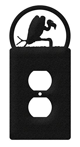 SWEN Products Buzzard Wall Plate Cover (Single Outlet, Black)