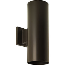 Load image into Gallery viewer, Cylinder Collection 5&quot; Modern Outdoor Up/Down LED Wall Lantern Light Antique Bronze
