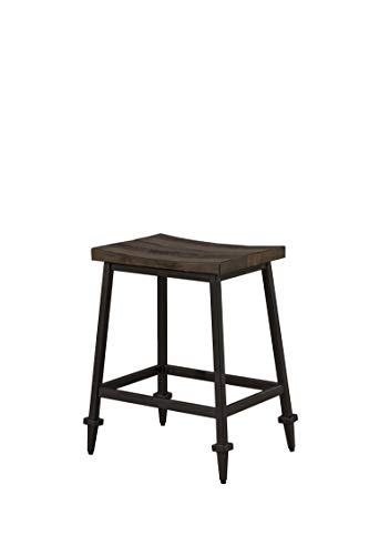 Hillsdale Furniture Hillsdale Trevino Saddle Counter Stools (Set of 2), Brown
