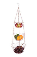 Fox Run 5211 3-Tier Copper Kitchen Hanging Fruit Baskets, 32 Inches