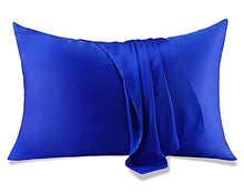 Load image into Gallery viewer, MEILIS 100% Pure Silk Satin Pillowcase for Baby Travel Sized Pillows,Hypoallergenic Pillow Shams Cover ,Royal Blue Kids Pillow Slip
