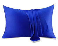 MEILIS 100% Pure Silk Satin Pillowcase for Baby Travel Sized Pillows,Hypoallergenic Pillow Shams Cover ,Royal Blue Kids Pillow Slip