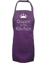 Load image into Gallery viewer, zerogravitee Queen of the Kitchen Apron with 2 patch pockets in Purple - One Size
