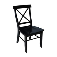 International Concepts X-Back Dining Chair, Black