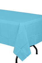 Load image into Gallery viewer, 12-Pack Premium Plastic Tablecloth 54in. x 108in. Rectangle Table Cover - Light Blue
