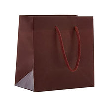 Load image into Gallery viewer, PTP BAGS Burgundy Matte 6.5&quot; x 3.5&quot; x 6.5&quot; Euro Tote Bags [Pack of 100] Reusable Paper Gift Euro Tote
