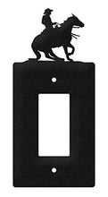 Load image into Gallery viewer, SWEN Products Reining Horse Wall Plate (Single Rocker, Black)
