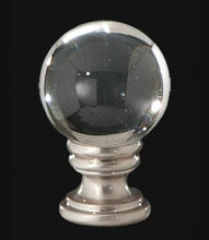 Load image into Gallery viewer, B&amp;P Lamp Clear Crystal Ball Finial, 1 5/8 in Ht. 1/4-27 Tap
