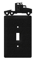 SWEN Products Semi Truck Wall Plate Cover (Single Switch, Black)