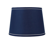 Load image into Gallery viewer, Urbanest French Drum with White Trim 12x14x10&quot; Lampshade, Gray
