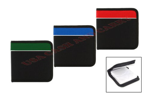 48 Capacity Disc Nylon CD DVD Album Wallet Holder Case Bag Square Zipper