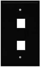 Load image into Gallery viewer, RiteAV Black 2 Port Blank Wall Plate - Flat
