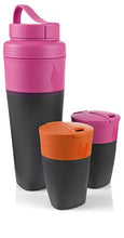 Load image into Gallery viewer, Light My Fire Pack-Up Drink Kit with Pack-Up Bottle and 2 Pack-Up Cups, Fuchsia/Orange
