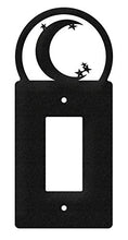 Load image into Gallery viewer, SWEN Products Moon &amp; Star Wall Plate (Single Rocker, Black)
