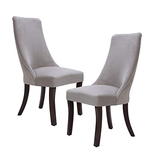 Homelegance Accent/Dining Chair, Greyish Brown Velvet, Set of 2