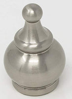 Urbanest Crown Lamp Finial, Brushed Nickel, 2-inch Tall