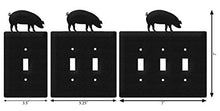 Load image into Gallery viewer, SWEN Products Pig Wall Plate Cover (Single Switch, Black)
