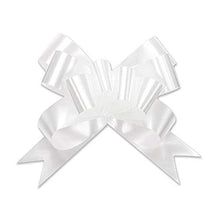 Load image into Gallery viewer, Berwick Offray .5&#39;&#39; Wide Butterfly Ribbon Pull Bow, 2&#39;&#39; Diameter with 8 Loops, White, 100 Count
