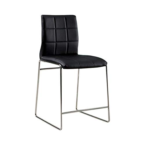Benzara Kona II Contemporary Counter Height Chair, NA, Black Finish