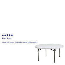 Load image into Gallery viewer, Flash Furniture 5-Foot Round Granite White Plastic Folding Table
