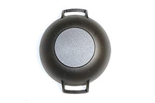 Load image into Gallery viewer, Kasian House Cast Iron Wok, Pre-Seasoned with Wooden Lid 12&quot; Diameter and Large Handles, Stir Fry Pan
