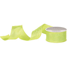 Load image into Gallery viewer, The Gift Wrap Company 1.5-Inch Biodegradable Wired Ribbon, Pack of 6, Lime
