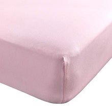 Load image into Gallery viewer, Abstract Baby Solid Jersey Knit Fitted Crib Sheet (28&quot; x 52&quot;, Pink)
