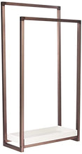 Load image into Gallery viewer, Kingston Brass SCC8265 Pedestal 2-Tier Steel Construction Towel-Rack with Wooden Case, Oil Rubbed Bronze
